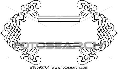 Clipart - Ornamental Calligraphic Design. Fotosearch