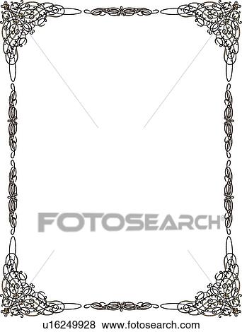 Clip Art - Ornate Border. Fotosearch