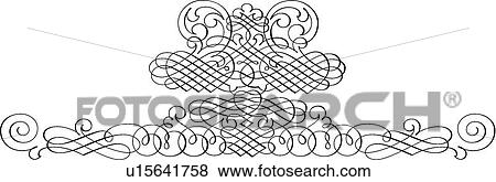 Ornate Calligraphic Design View Large Clip Art Graphic Clip Art - Ornate Calligraphic Design. Fotosearch