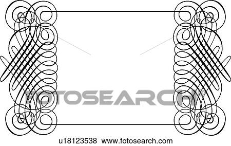 Ornate Calligraphic Design View Large Clip Art Graphic Clip Art - Ornate Calligraphic Design. Fotosearch