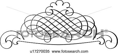 Ornate Calligraphic Design View Large Clip Art Graphic Clipart - Ornate Calligraphic Design. Fotosearch