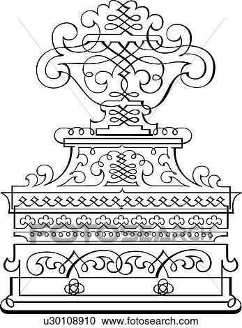 Clipart - Ornate Calligraphic Design. Fotosearch