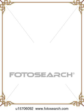 Ornate red and gold Border with decorative corners View Large Clip Art Graphic Clipart - Ornate red and gold Border with decorative corners. Fotosearch