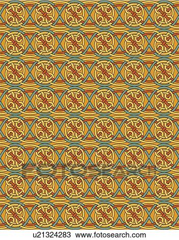Clipart - Oval and circle background pattern. Fotosearch