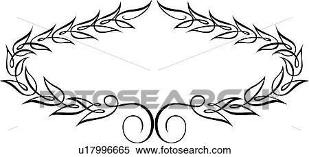 Oval Calligraphic Design View Large Clip Art Graphic Clipart - Oval Calligraphic Design. Fotosearch