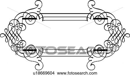 Oval Calligraphic Design View Large Clip Art Graphic Clipart - Oval Calligraphic Design. Fotosearch