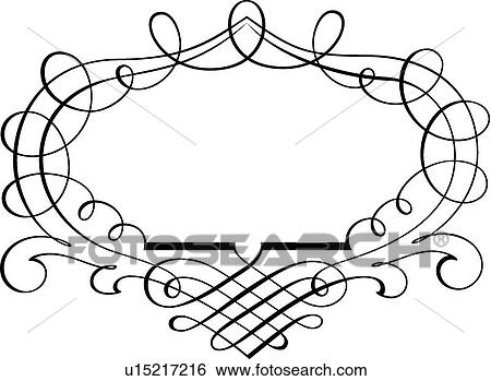 Oval Calligraphic Design Frame View Large Clip Art Graphic Clip Art - Oval Calligraphic Design Frame. Fotosearch