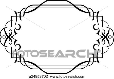 Oval Calligraphic Design Frame View Large Clip Art Graphic Clipart - Oval Calligraphic Design Frame. Fotosearch