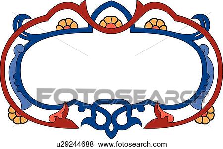 Oval copy space frame with red and blue lines View Large Clip Art Graphic Clip Art - Oval copy space frame with red and blue lines . Fotosearch