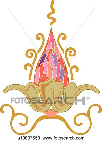 Clipart - Oval fancy design . Fotosearch