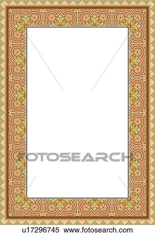 Pastel Floral Border View Large Clip Art Graphic Clipart - Pastel Floral Border. Fotosearch