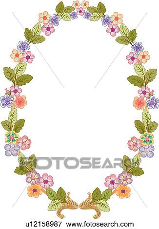 Pastel Floral Wreath View Large Clip Art Graphic Clip Art - Pastel Floral Wreath. Fotosearch
