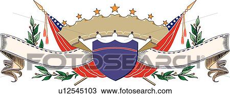 Patriotic banner View Large Clip Art Graphic Clipart - Patriotic banner. Fotosearch