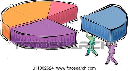 Clipart - Pieces of the pie. Fotosearch