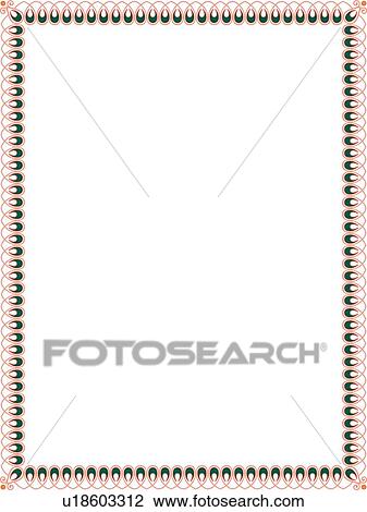 Clipart - Pink and Black Thin Loop Border. Fotosearch