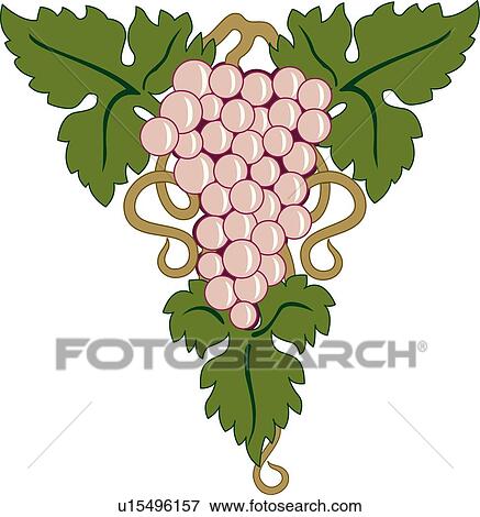 Pink and green grape and leaf triangle Design Ornament View Large Clip Art Graphic Clip Art - Pink and green grape and leaf triangle Design Ornament. Fotosearch