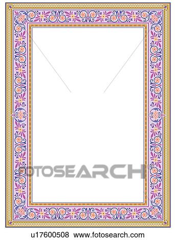 Pink and Purple Floral Border View Large Clip Art Graphic Clip Art - Pink and Purple Floral Border. Fotosearch