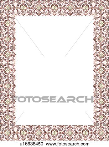 Clipart - Pink Delicate Border. Fotosearch