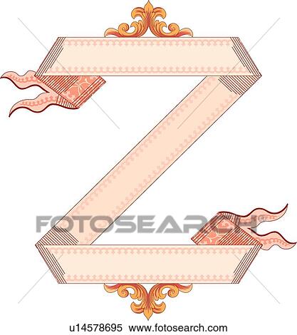 Clipart - Pink fancy ribbon with copy space. Fotosearch