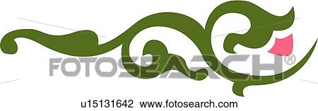 Pink flower with green leaves View Large Clip Art Graphic Clipart - Pink flower with green leaves . Fotosearch