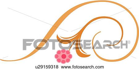 Pink flower with orange stem View Large Clip Art Graphic Clip Art - Pink flower with orange stem . Fotosearch