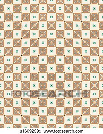 Clipart - Pink, Green and Cream Background Pattern. Fotosearch