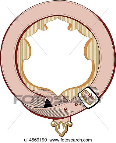 Pink Round Belt Frame View Large Clip Art Graphic Clipart - Pink Round Belt Frame . Fotosearch