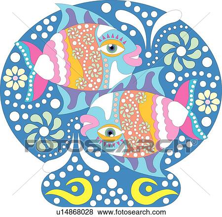 Clip Art - Pisces. Fotosearch
