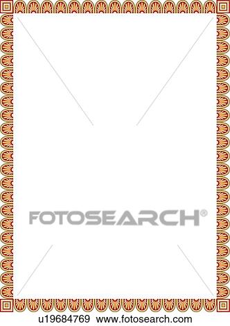 Pretty gold and red victorian Border View Large Clip Art Graphic Clip Art - Pretty gold and red victorian Border. Fotosearch