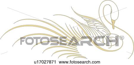 Pretty swan View Large Clip Art Graphic Clipart - Pretty swan. Fotosearch
