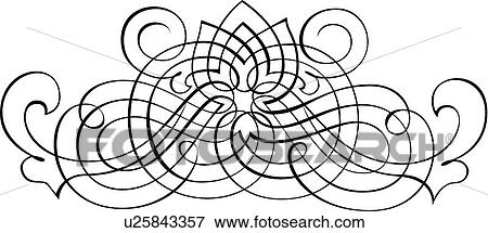 Proportionally symmetric Calligraphic Design View Large Clip Art Graphic Clip Art - Proportionally symmetric Calligraphic Design. Fotosearch