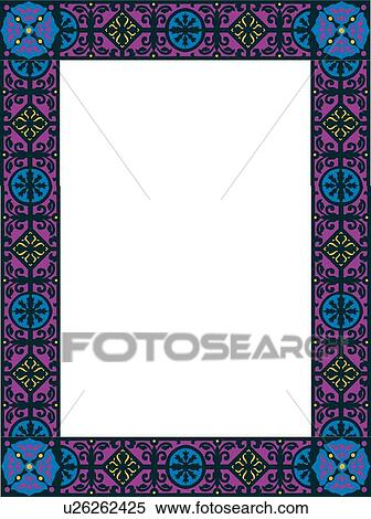 Clipart - Purple and Blue Border. Fotosearch
