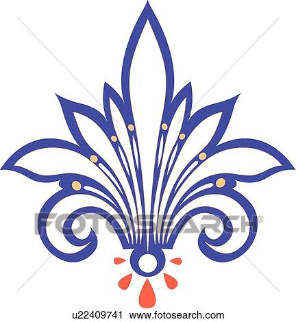 Clipart - Purple and coral design . Fotosearch