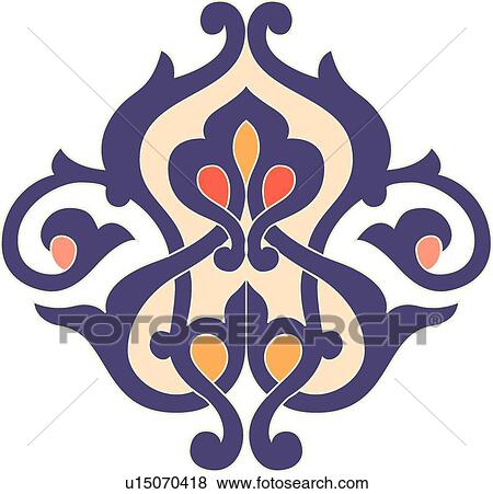 Purple and cream design pattern View Large Clip Art Graphic Clip Art - Purple and cream design pattern . Fotosearch