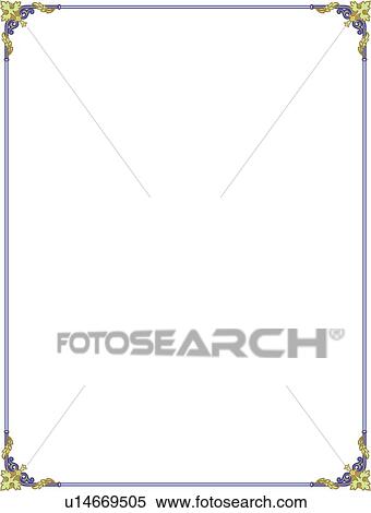 Purple and Green Border with Decorative Corners View Large Clip Art Graphic Clipart - Purple and Green Border with Decorative Corners. Fotosearch