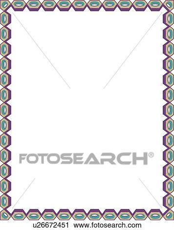 Clipart - Purple and Green Link Border. Fotosearch