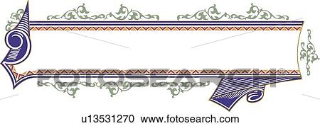 Clipart - Purple and Green Ribbon Frame. Fotosearch