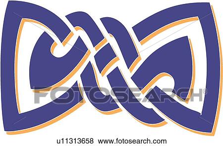 Clip Art - Purple and orange bowtie Design Ornament. Fotosearch