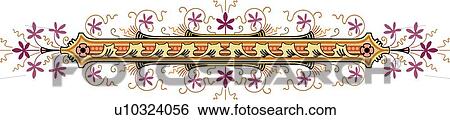 Purple and Orange Design Ornament View Large Clip Art Graphic Clip Art - Purple and Orange Design Ornament. Fotosearch