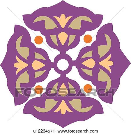 Purple and peach design View Large Clip Art Graphic Clipart - Purple and peach design . Fotosearch