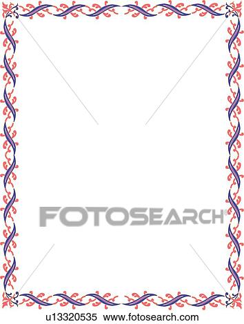 Clipart - Purple and pink fancy victorian Border. Fotosearch