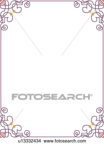 Purple Border with red and gold decorative corners View Large Clip Art Graphic Clipart - Purple Border with red and gold decorative corners. Fotosearch