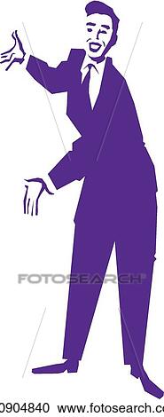 Clipart - Purple businessman . Fotosearch