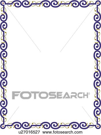 Purple Decorative Border View Large Clip Art Graphic Clip Art - Purple Decorative Border. Fotosearch