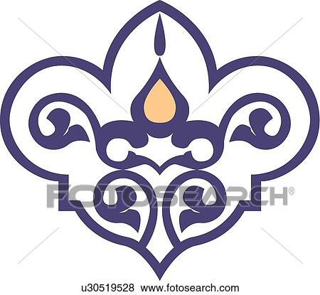 Purple design with peach detail View Large Clip Art Graphic Clip Art - Purple design with peach detail . Fotosearch