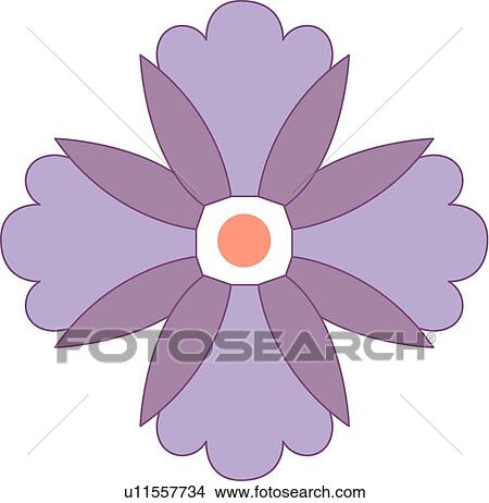 Clipart - Purple flower . Fotosearch