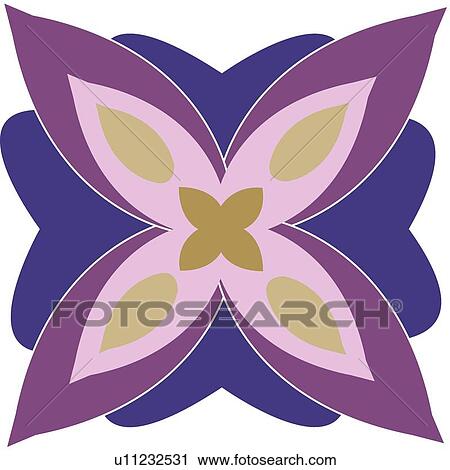 Purple flower with a brown middle View Large Clip Art Graphic Clipart - Purple flower with a brown middle . Fotosearch