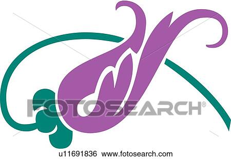Purple flower with green stem View Large Clip Art Graphic Clip Art - Purple flower with green stem. Fotosearch