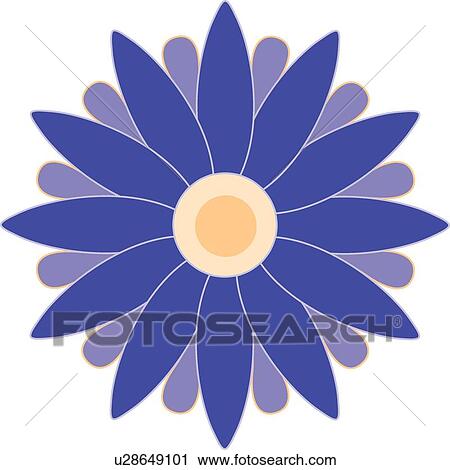 Purple flower with tan middle View Large Clip Art Graphic Clipart - Purple flower with tan middle . Fotosearch