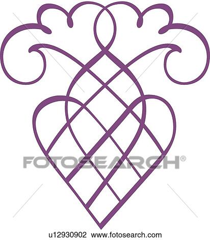 Clipart - Purple Line Design. Fotosearch